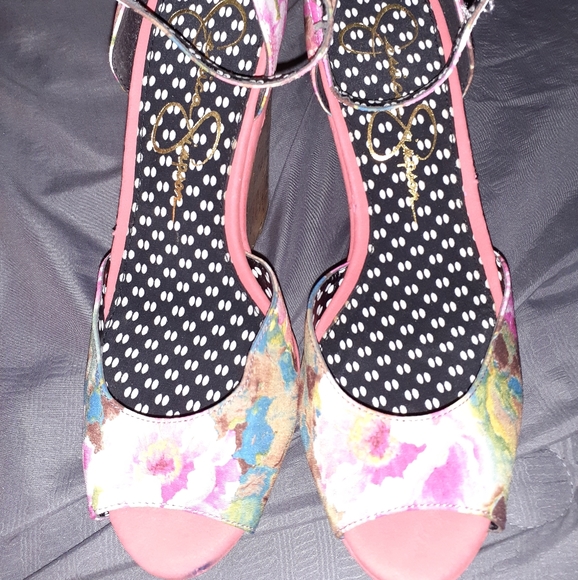 Jessica Simpson Floral Wedge Sandals - Picture 1 of 5